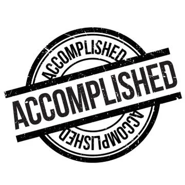 Accomplished stamp 스톡 일러스트
