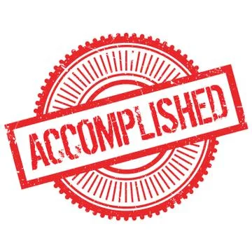 Accomplished stamp Illustrazione stock