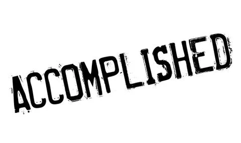 Accomplished stamp 스톡 일러스트
