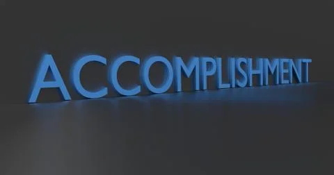 Accomplishment Word Stock Illustration