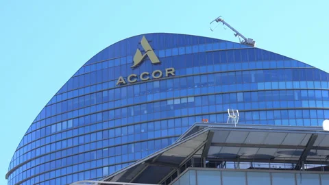 Accor headquarters building in Issy les Moulineaux near Paris, France Stock Footage 257327044