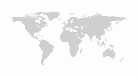 According to the world gray map appear red the heart. Love swept the world. Vidéo 122672931