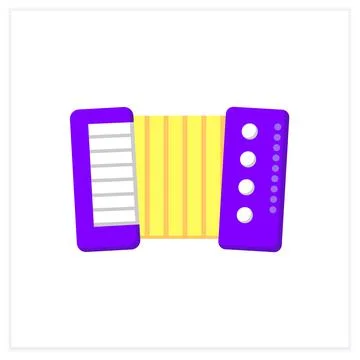 Accordion flat icon Stock Illustration