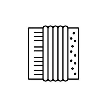 Accordion icon element of music icon for mobile concept and web apps. Thin li Stock Illustration