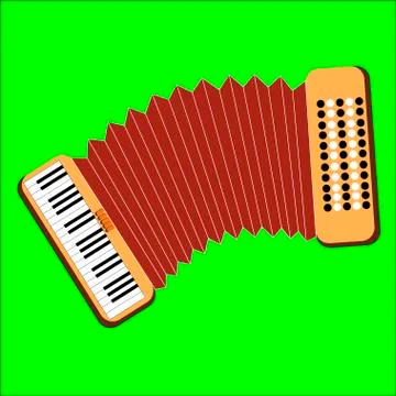 Accordion icon flat Stock Illustration