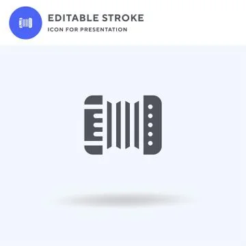 Accordion icon vector, filled flat sign, solid pictogram isolated on white, l イラスト素材