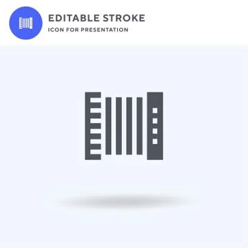 Accordion icon vector, filled flat sign, solid pictogram isolated on white, logo イラスト素材