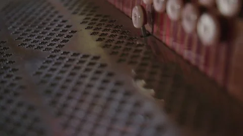 Accordion with keys and reflection of the sky Video stock 89343386