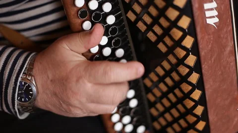 Accordion player Stock Footage 48275681