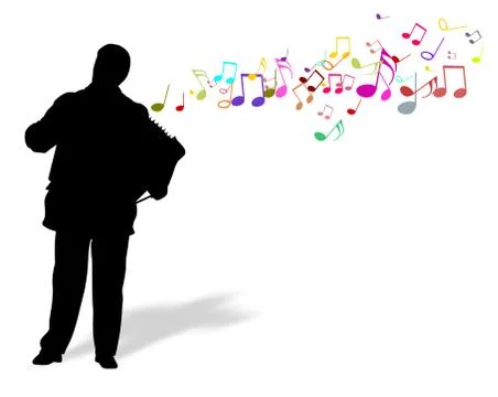 Accordionist Stock Illustration