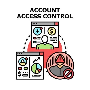 Account access control concept digital security management Stock Illustration