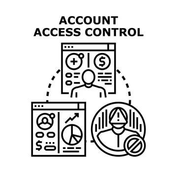 Account access control concept digital security management Stock Illustration
