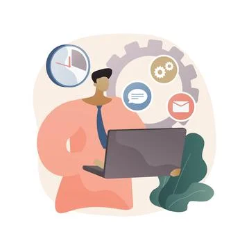 Account administrator abstract concept vector illustration. Stock Illustration