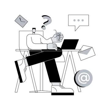 Account administrator abstract concept vector illustration. Ilustração Stock