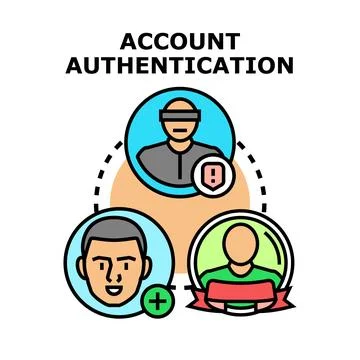 Account authentication process with user data protection Illustrazione stock