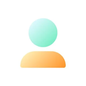 Account avatar pixel perfect flat gradient color ui icon Illustrazione stock