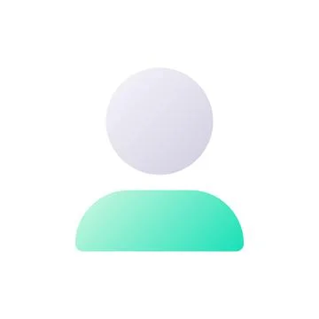Account avatar pixel perfect flat gradient two-color ui icon Illustrazione stock