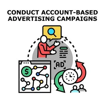 Account based advertising campaign planning and strategy イラスト素材