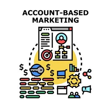 Account based marketing strategy vector illustration concept Stock Illustration