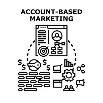 Account based marketing strategy vector illustration concept Stock Illustration
