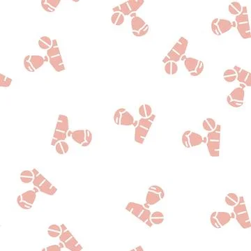 Account blocked glyph vector seamless pattern Illustrazione stock