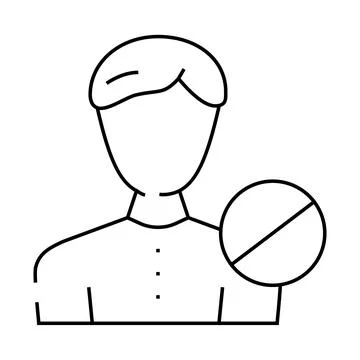 Account blocked line icon vector illustration Illustrazione stock