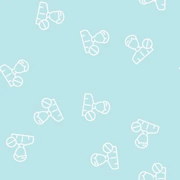 Account blocked line vector seamless pattern Stock Illustration