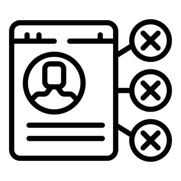 Account blocking icon outline vector. Internet lock Stock Illustration