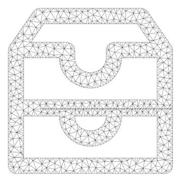 Account Boxes Polygonal Frame Vector Mesh Illustration 스톡 일러스트