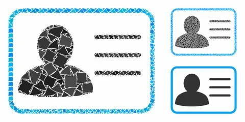 Account card Composition Icon of Irregular Items Stock Illustration