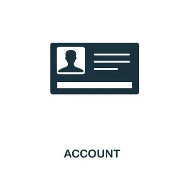 Account creative icon. Simple element illustration. Account concept symbol 库存插图