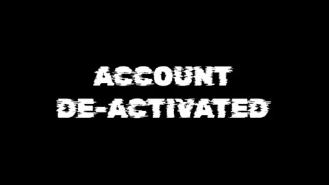 Account Deactivated Glitch Text Dark Loop Background 스톡 동영상 326336851