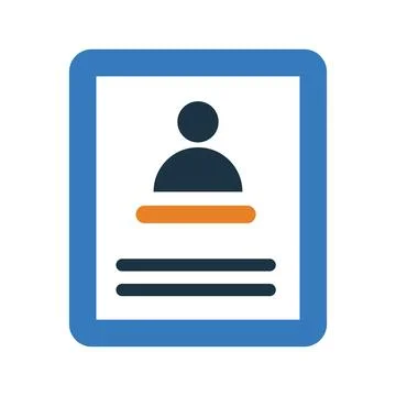 Account, document, profile icon. Simple editable vector illustration. 库存插图