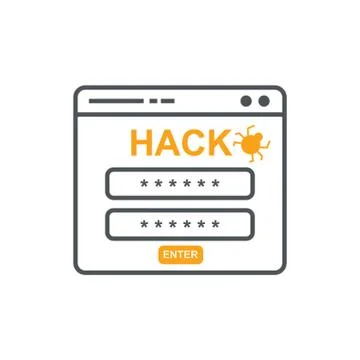 Account hacking Illustrazione stock
