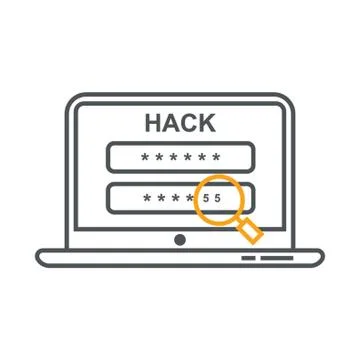 Account hacking Illustrazione stock