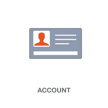 Account icon. Premium two colors style design from contact us icons collection Stock Illustration