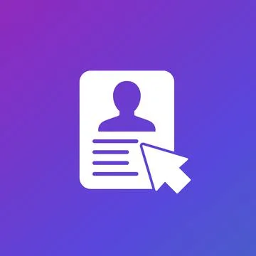 Account icon for web, vector Stock Illustration