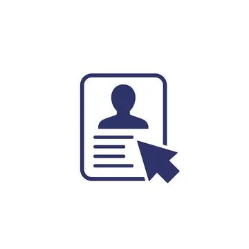 Account icon on white, vector Stock Illustration