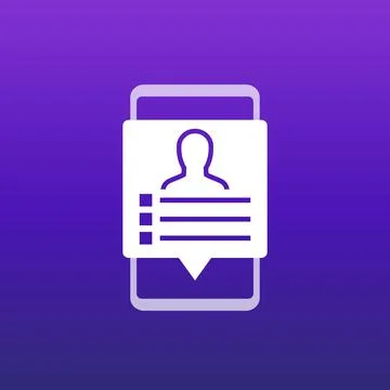 Account info vector icon, profile, personal data Illustrazione stock