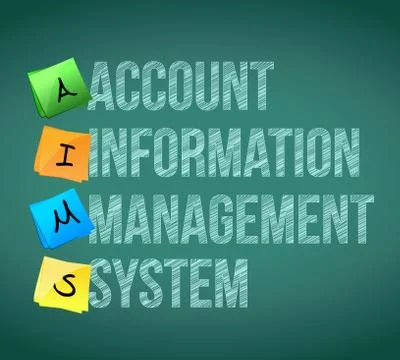 Account information management system post memo Stock Illustration