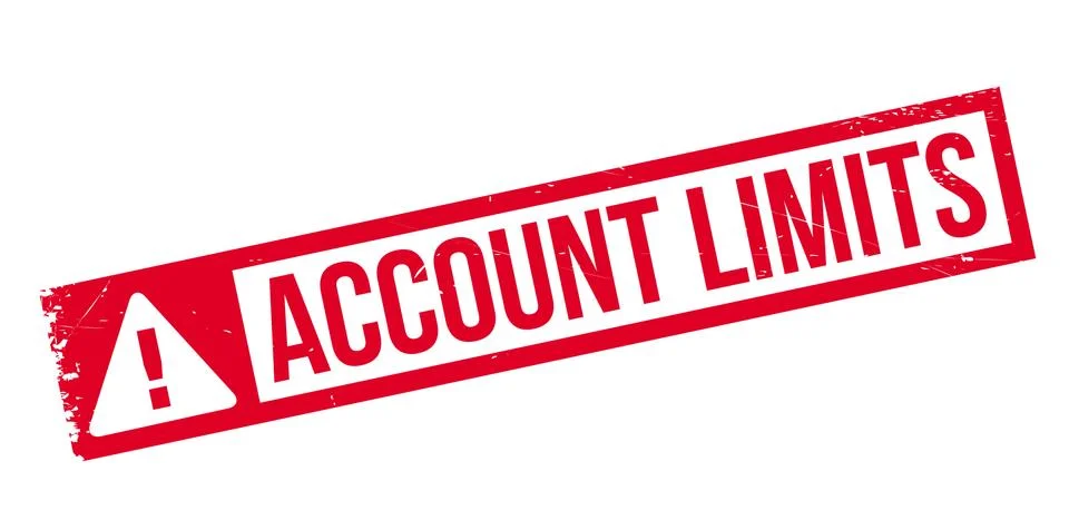 Account Limits rubber stamp Illustrazione stock
