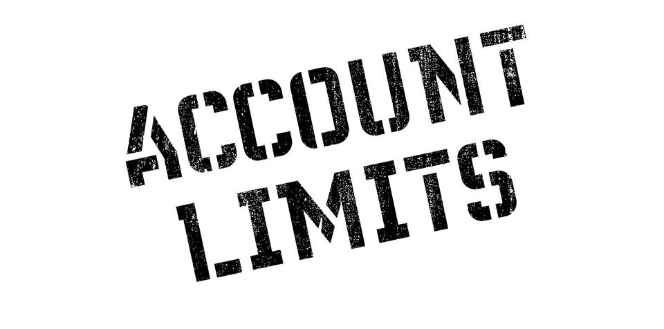 Account Limits rubber stamp Illustrazione stock