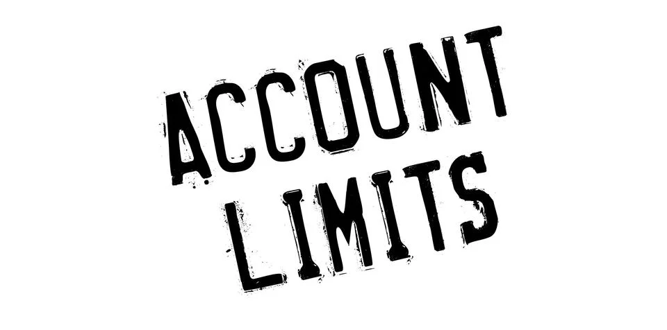 Account Limits rubber stamp Illustrazione stock