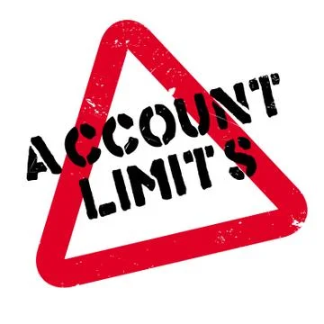 Account Limits rubber stamp 스톡 일러스트