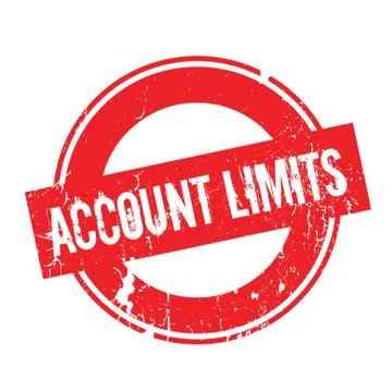 Account Limits rubber stamp 스톡 일러스트