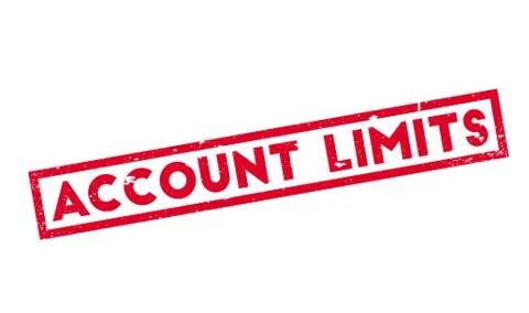 Account Limits rubber stamp 스톡 일러스트