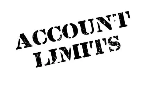 Account Limits rubber stamp 스톡 일러스트