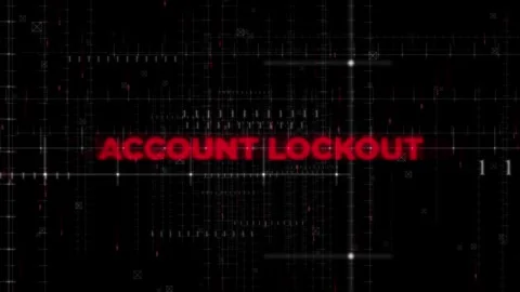Account Lockout on Digital Background Stock Footage 339086967