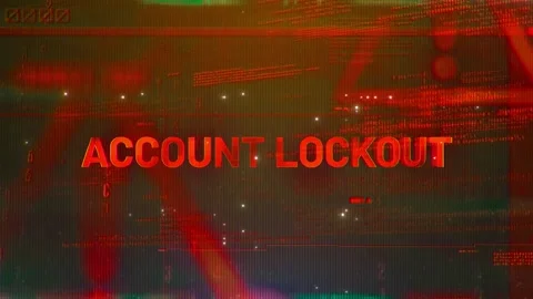 Account Lockout Word on High Technology Futuristic Background Stock Footage 339086999