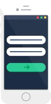 Account Login Authentication Page 库存插图